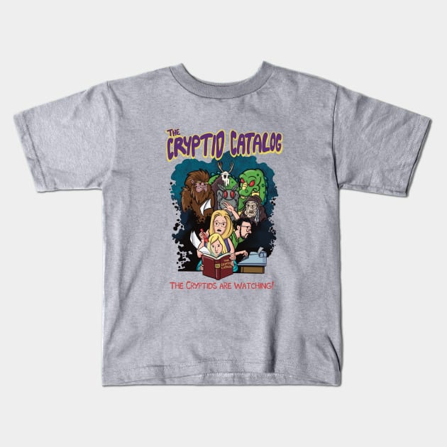 Zoinks! It's the Cryptid Catalog! Kids T-Shirt by Morning Cup of Murder